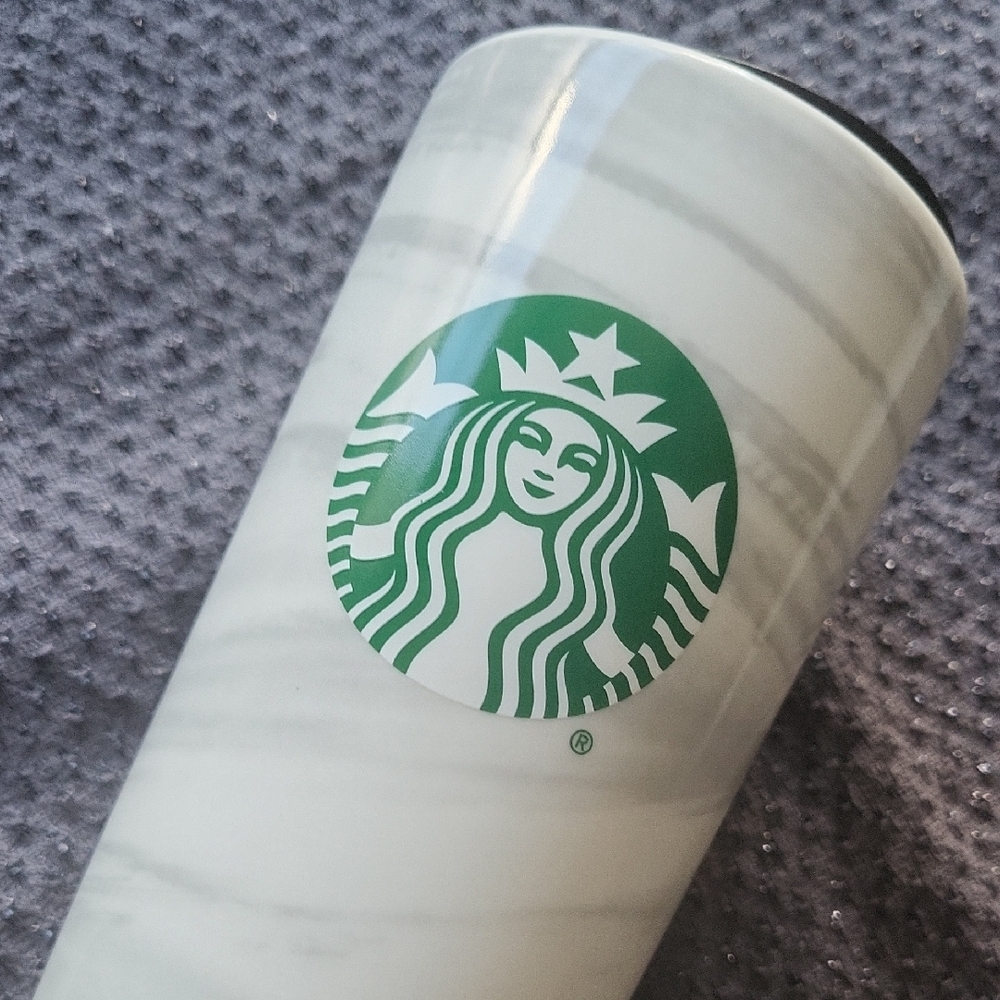 Starbucks Marble-Effect Tumbler with Green Siren Emblem Circa 2020